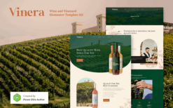 Vinera – Wine & Vineyard Elementor Template Kit
