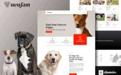 NeuFam – Dog Breeder & Kennel Club Elementor Template Kit