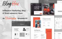 BlogHer – Influencer Marketing Blog & Shop Elementor Template Kit