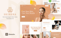 Skinera – Dermatology and Skincare Elementor Template Kit
