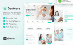 Dentcare – Dentist & Dental Clinic Elementor Template Kit