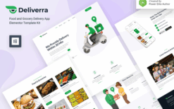 Deliverra – Food & Grocery Delivery App Elementor Template Kit