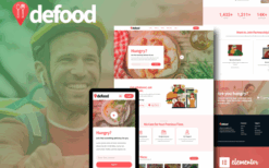 DeFood – Food Delivery Elementor Template Kit