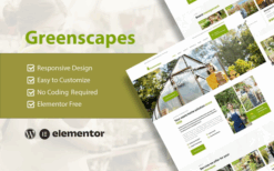 Greenscapes – Gardening & Landscaping Lawncare Elementor Template Kit