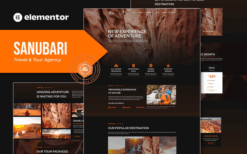 Sanubari – Travel & Tour Agency Elementor Template Kit