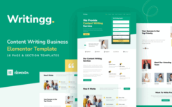 Writingg – Content Copywriting Services Elementor Template Kit
