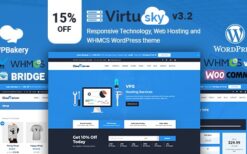 VirtuSky (v3.6) Responsive Web Hosting and WHMCS WordPress Theme