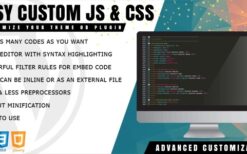 Easy Custom JS and CSS v1.1.2 Extra Customization for WordPress