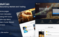 Digital Coin (v1.2) Cryptocurrency Marketing and Trading Site Template
