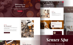 Senses – Beauty Spa Salon Elementor Template Kit