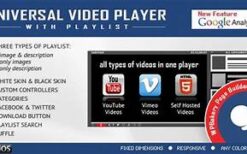 Universal Video Player (v3.8.3) WordPress Plugin