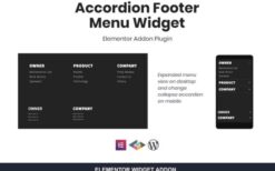 Accordion Footer Menu Widget For Elementor v1.0.0