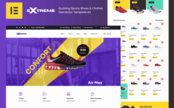Extreme – Running Sports Shoes & Clothes Elementor Template Kit