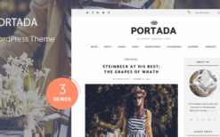 Portada (v2.5) Elegant Blog Blogging WordPress Theme