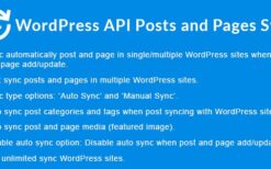 WordPress API Posts and Pages Sync with Multiple WordPress Sites v1.8.1