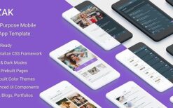 Zak v1.1 Multi Purpose Mobile Web App template (PWA)