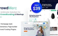 Crowdmerc v2.4 Crowdfunding Startup Fundraising WordPress Theme