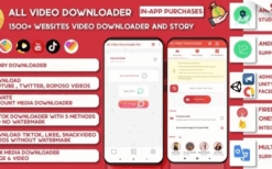 All Video Downloader & StorySaver v9.7.8 1500 Websites Earning-Snackvideo, Whatsapp, Tiktok, Instagram, FB