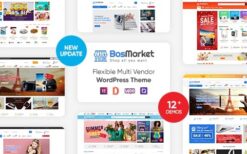 BosMarket v2.0.18 Flexible Multivendor Elementor WooCommerce WordPress Theme (12 Indexes + Mobile Layouts)
