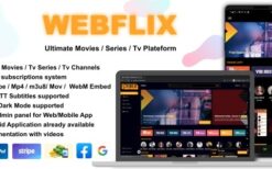 WebFlix v1.6 Movies – TV Series – Live TV Channels – Subscription