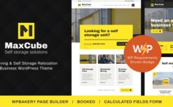 MaxCube (v1.3.3) Moving & Self Storage Relocation Business WordPress Theme