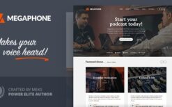 Megaphone (v1.2.1) Audio Podcast WordPress Theme