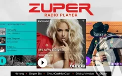Zuper Shoutcast and Icecast Radio Player With History v3.6