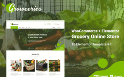 Growceries – Food & Grocery Store Elementor Template Kit