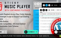 Sticky HTML5 Music Player WordPress Plugin v3.1.6