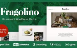 Fragolino v1.1.2 an Exquisite Restaurant WordPress Theme