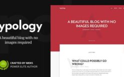 Typology (v1.7.7) Text Based Minimal WordPress Blog Theme