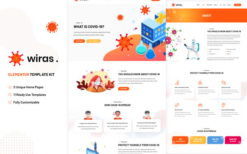 Wiras – Covid-19 Health Elementor Template Kit