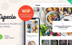 Especio v1.0.4 Personal Gutenberg Food Blog WordPress Theme