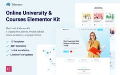 Educator – Online University & Courses Elementor Template Kit