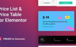Pricer (v1.0.8) Price List for Elementor