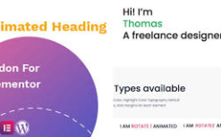 Animated Heading Addon (v1.0.2) Widget For Elementor