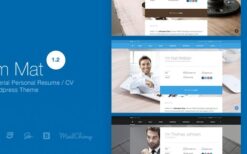 I am Mat v1.0 Material Personal Resume / CV vCard WordPress Theme