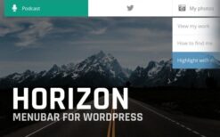 Horizon v3.2 Menu Bar Plugin for WordPress