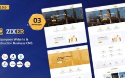 Zixer v2.0.0 Multipurpose Website & Construction Business Company CMS