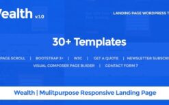 Wealth v1.3.0 Multi Purpose Landing Page WordPress Theme
