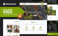 Gaco – Landscape & Gardening Elementor Template Kit