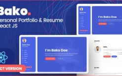 Bako v1.0 Personal Portfolio & Resume HTML Template