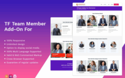 TfTeam v1.0.4 – Team Member widget For Elementor