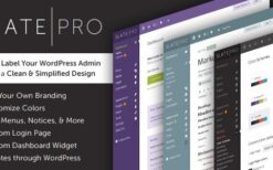 Slate Pro v1.1.10 WordPress Admin Theme & White Label