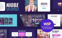 Niobe v1.1.11 A Gym Trainer & Nutrition Coach WordPress Theme