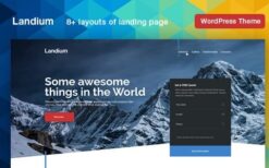 Landium (v2.3.7) WordPress App Landing Page Theme
