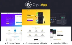 CryptApp (v3.2) Landing Page Theme