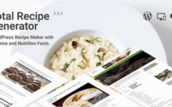 Total Recipe Generator v3.1.0 WordPress Recipe Maker with Schema and Nutrition Facts (Elementor addon)