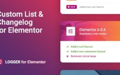 Logger v1.0.9 Changelog & Custom List for Elementor