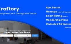 Craftory (v2.0.1) Craftsmen Directory Listing & Job Board WordPress Theme